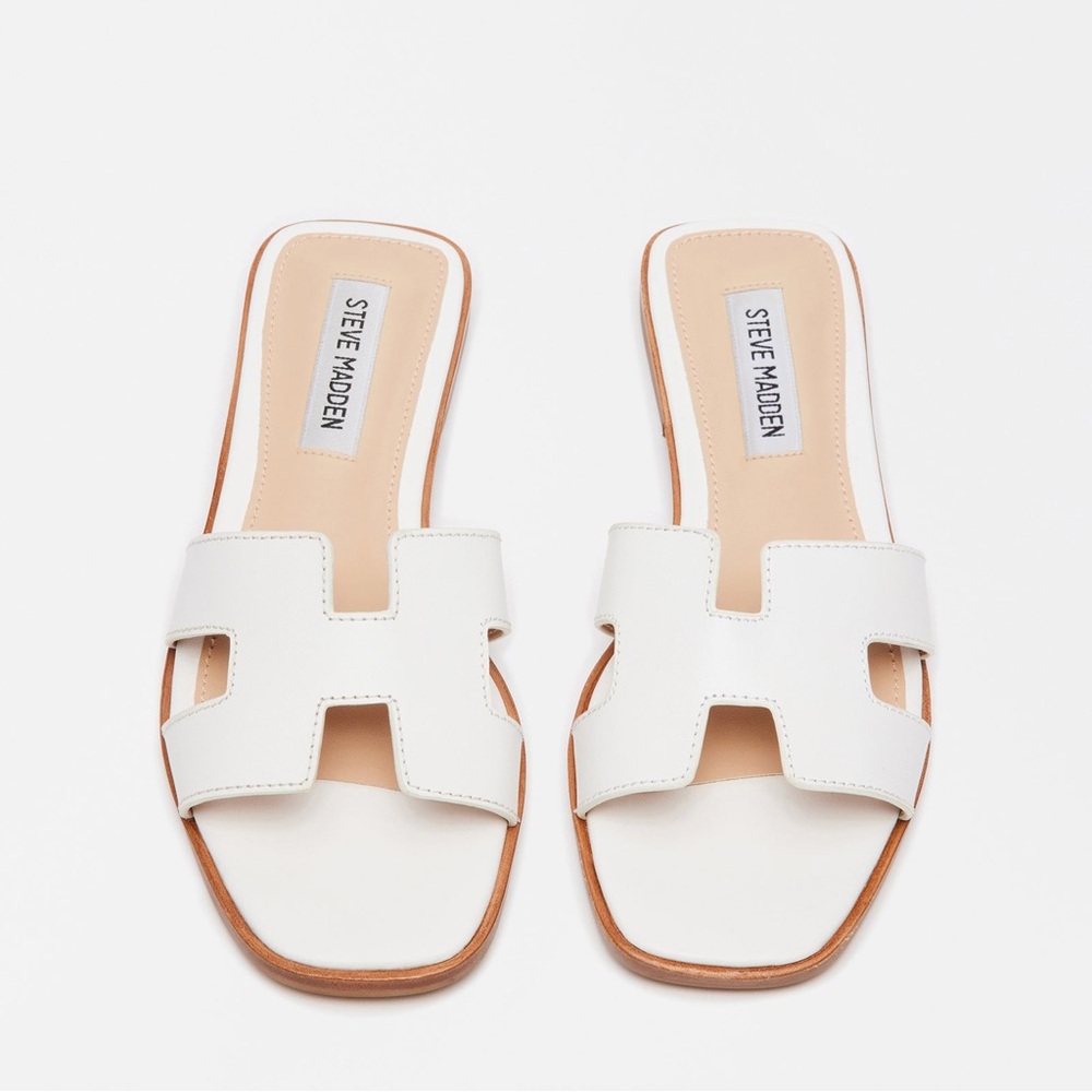 Steven Madden White Slide Sandals for Women